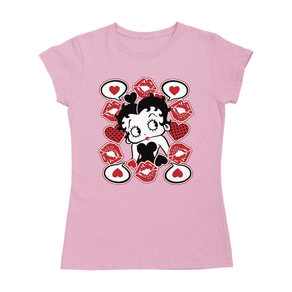 Betty Boop Lips & Hearts Women's T-Shirt