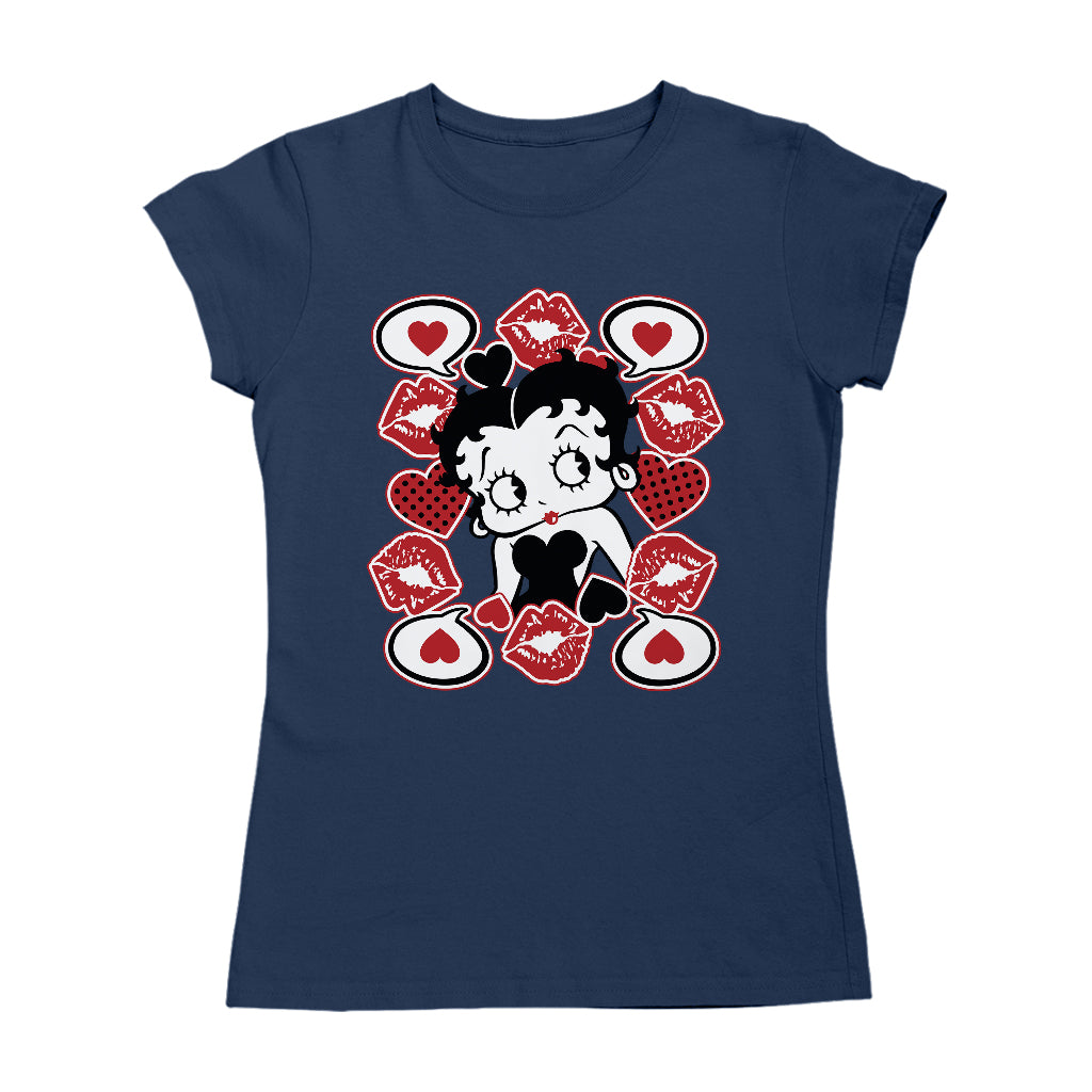 Betty Boop Lips & Hearts Women's T-Shirt