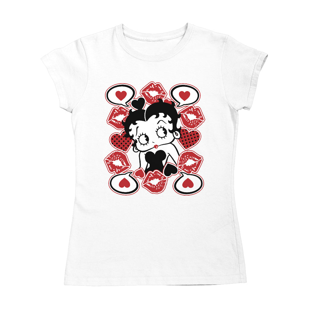 Betty Boop Lips & Hearts Women's T-Shirt