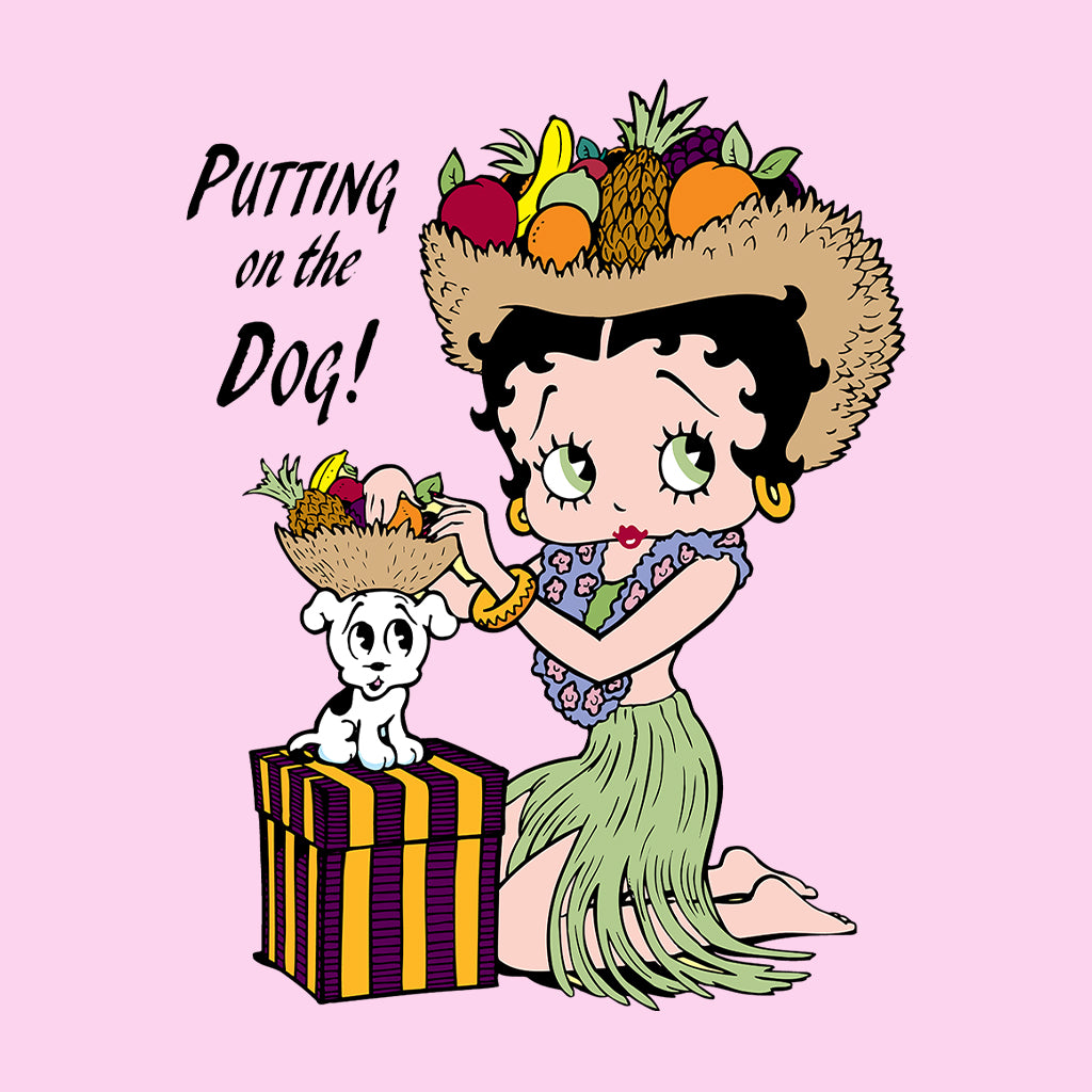 Betty Boop Putting On The Dog Pudgy Kids Hooded Sweatshirt