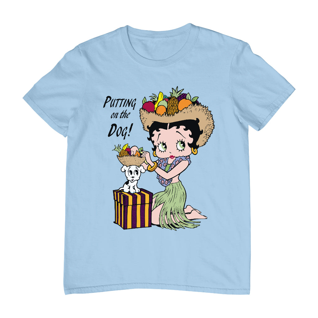 Betty Boop Putting On The Dog Pudgy Men's T-Shirt