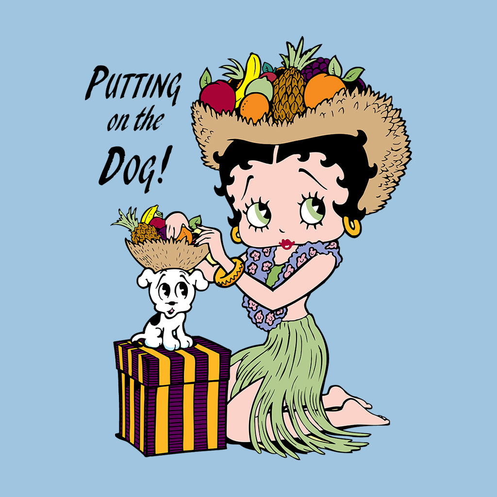 Betty Boop Putting On The Dog Pudgy Kids Hooded Sweatshirt