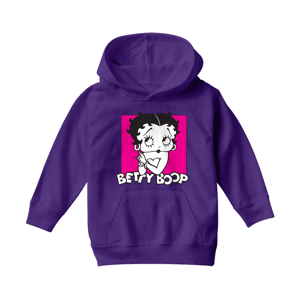 Betty Boop Classic Hands Together Kids Hooded Sweatshirt
