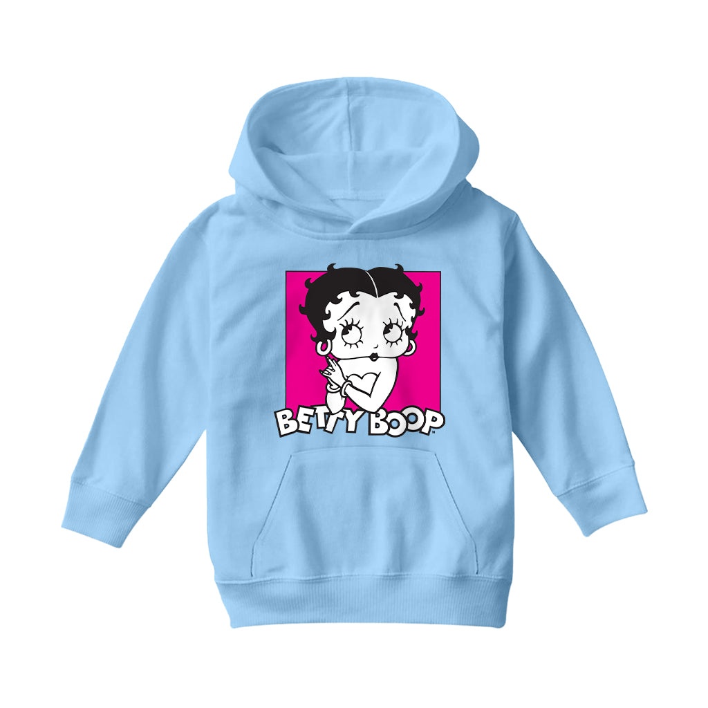 Betty Boop Classic Hands Together Kids Hooded Sweatshirt