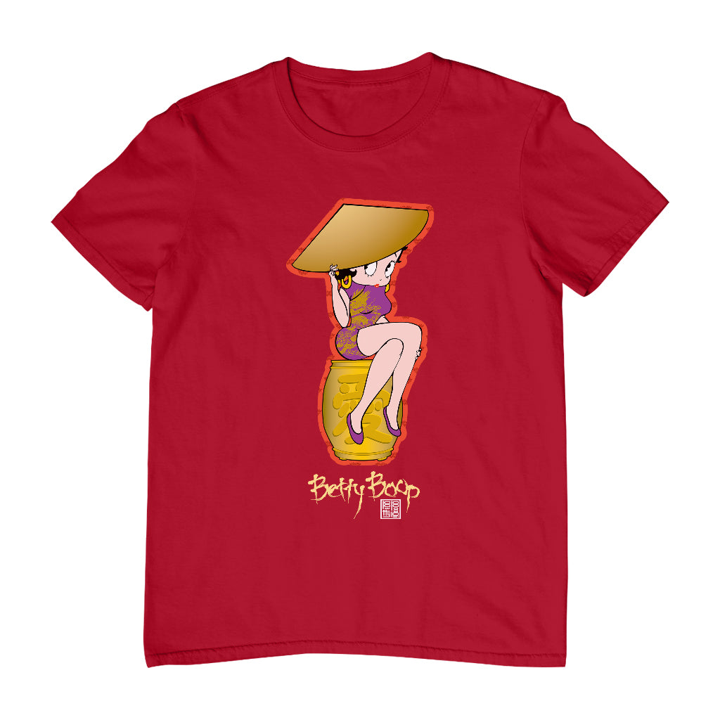 Betty Boop Betty on Gold Barrel Men's T-Shirt