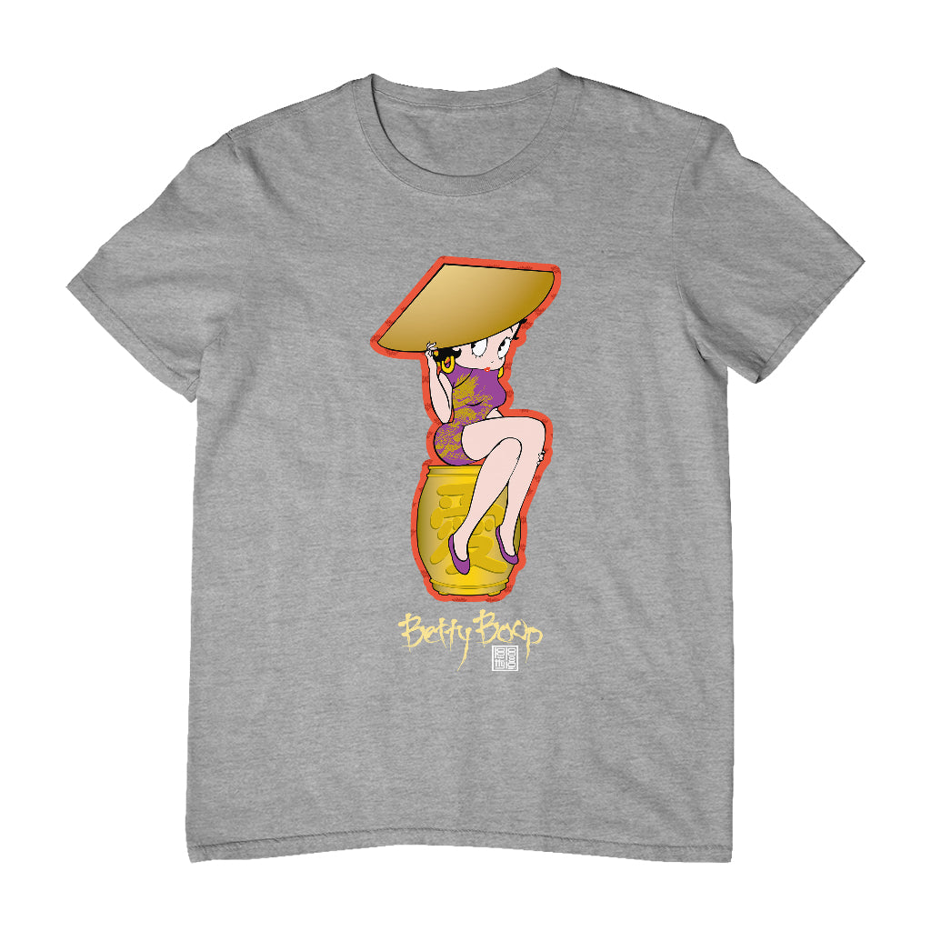 Betty Boop Betty on Gold Barrel Men's T-Shirt