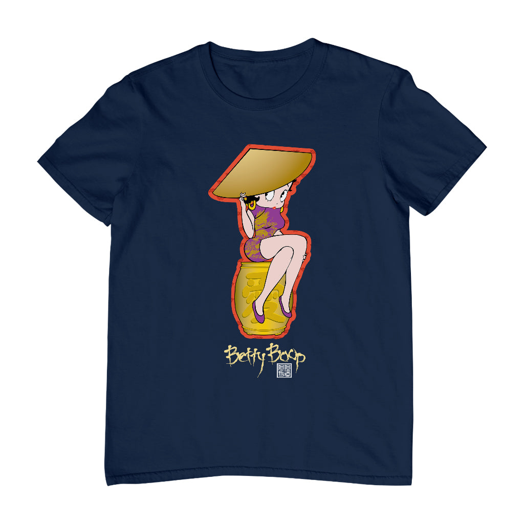 Betty Boop Betty on Gold Barrel Men's T-Shirt