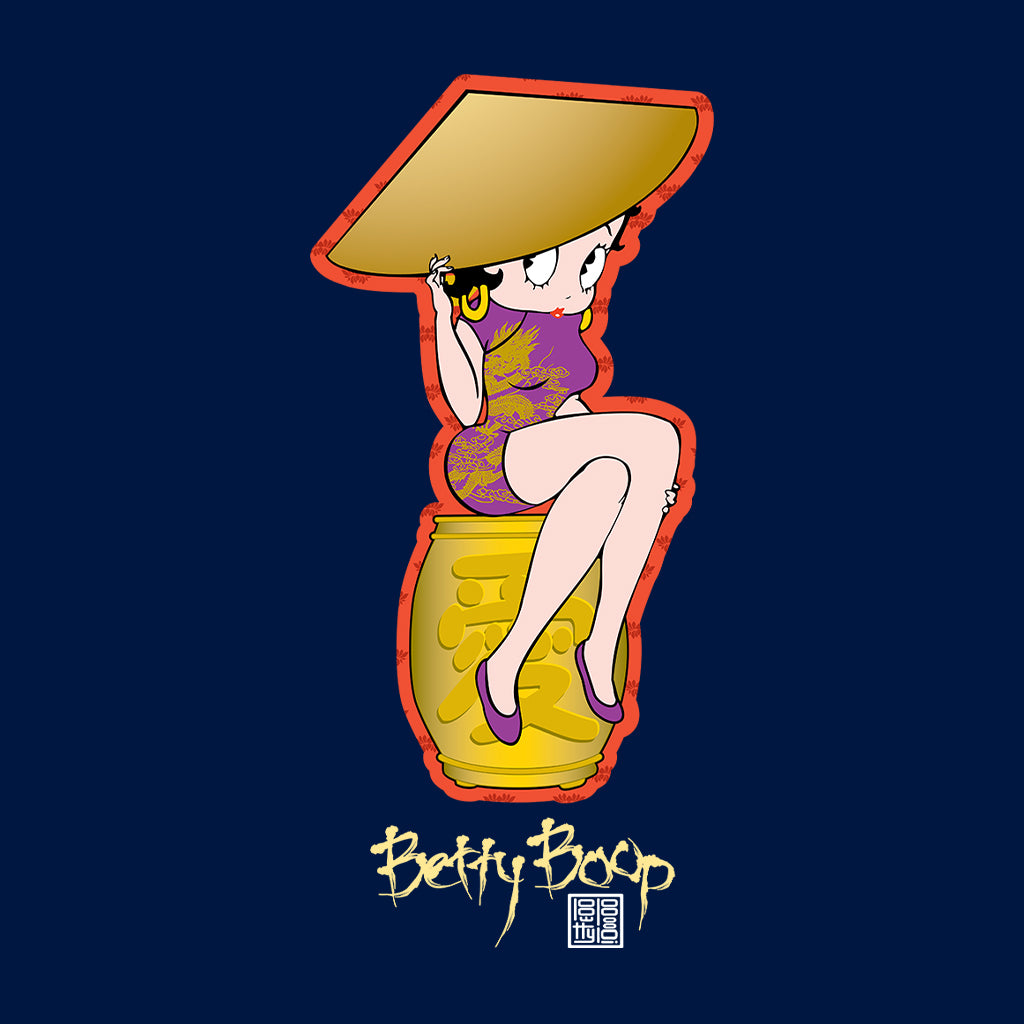 Betty Boop Betty on Gold Barrel Kids T-Shirt