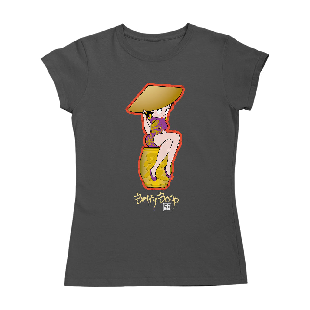 Betty Boop Betty on Gold Barrel Women's T-Shirt