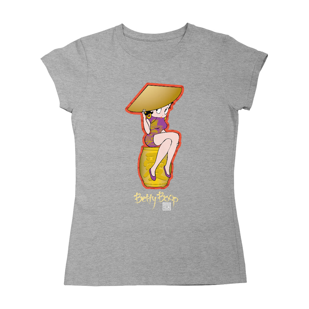 Betty Boop Betty on Gold Barrel Women's T-Shirt