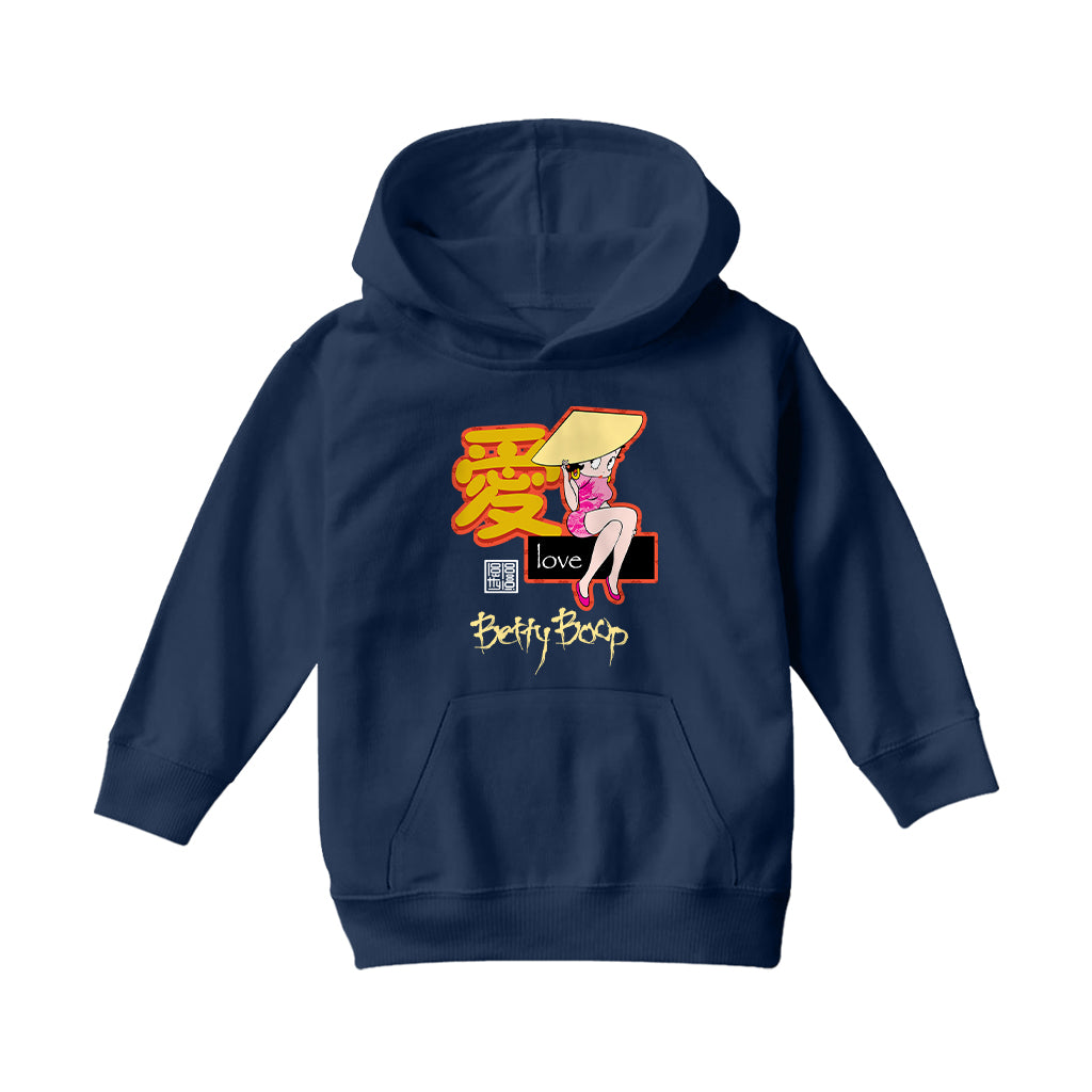 Betty Boop Mandarin Love Character Kids Hooded Sweatshirt
