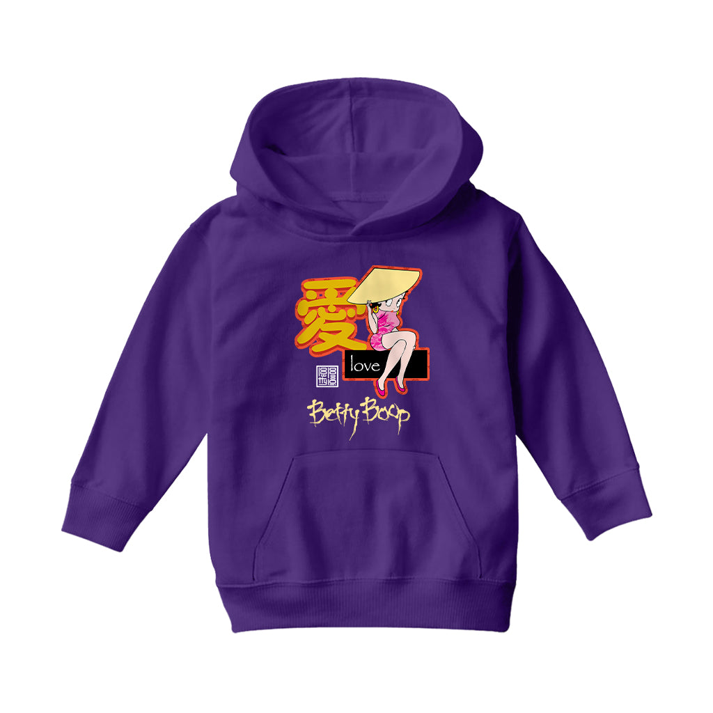 Betty Boop Mandarin Love Character Kids Hooded Sweatshirt