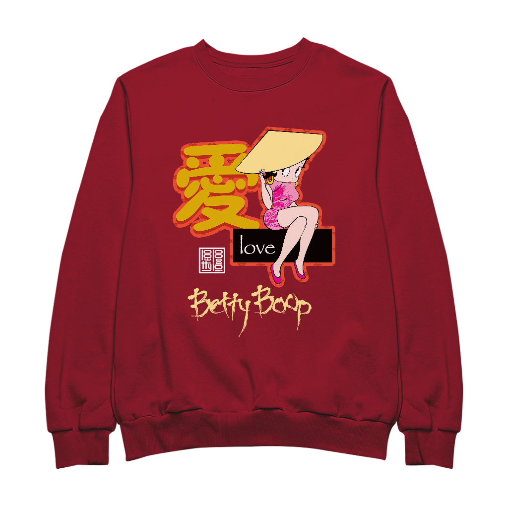 Betty Boop Mandarin Love Character Men's Sweatshirt
