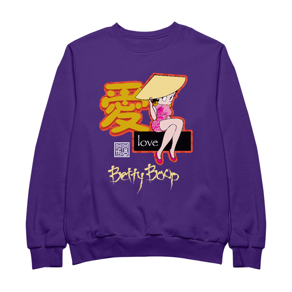 Betty Boop Mandarin Love Character Men's Sweatshirt