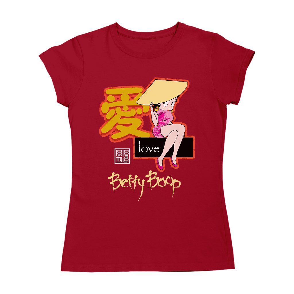 Betty Boop Mandarin Love Character Women's T-Shirt