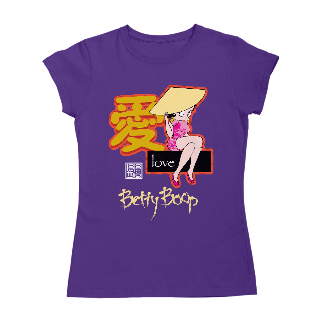Betty Boop Mandarin Love Character Women's T-Shirt