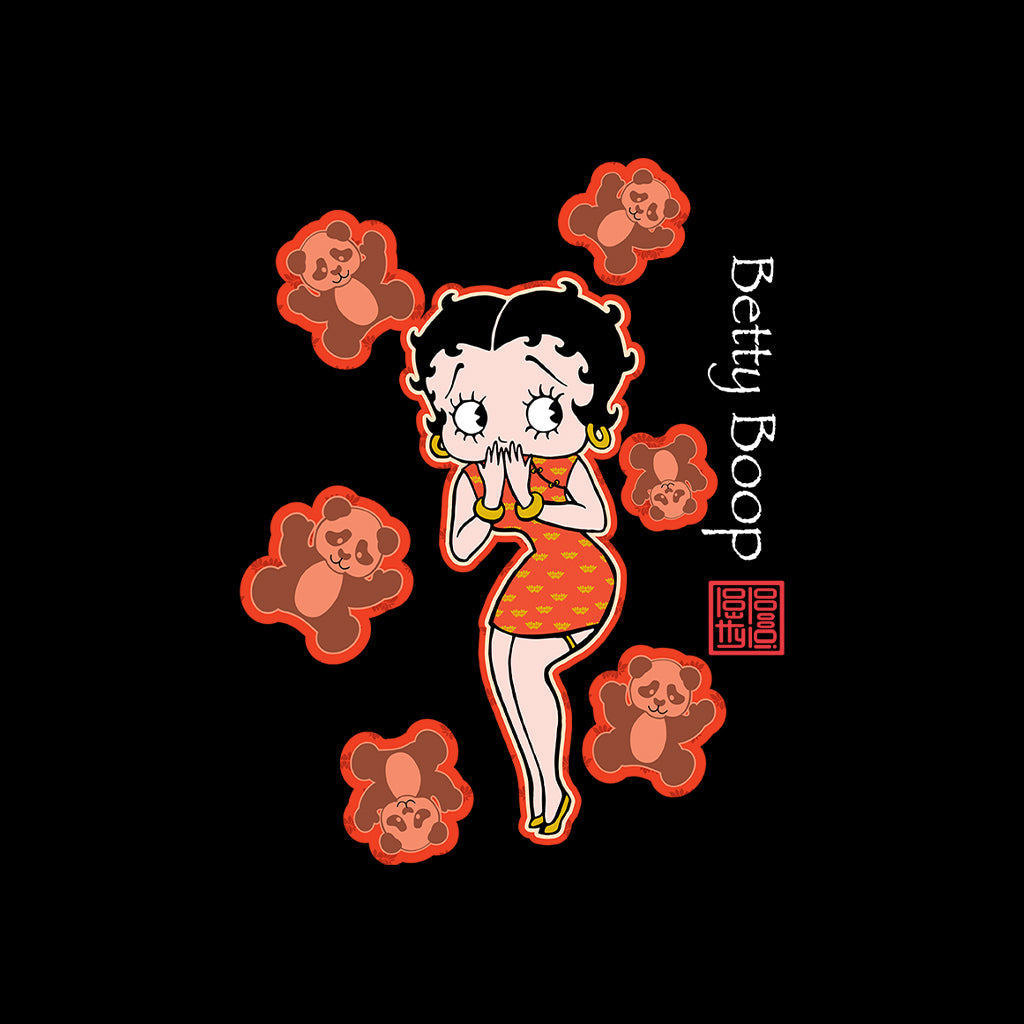 Betty Boop Red Chinese Dress with Pandas Kids T-Shirt