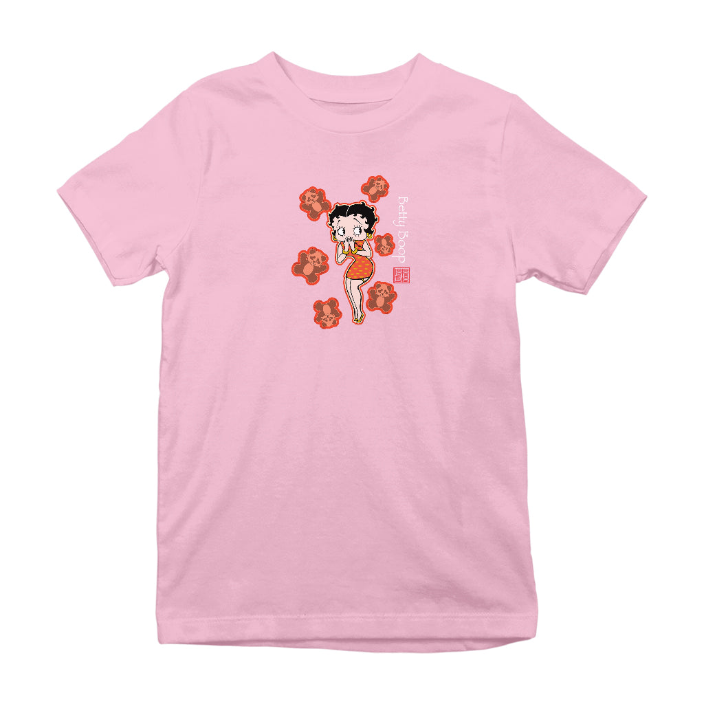 Betty Boop Red Chinese Dress with Pandas Kids T-Shirt