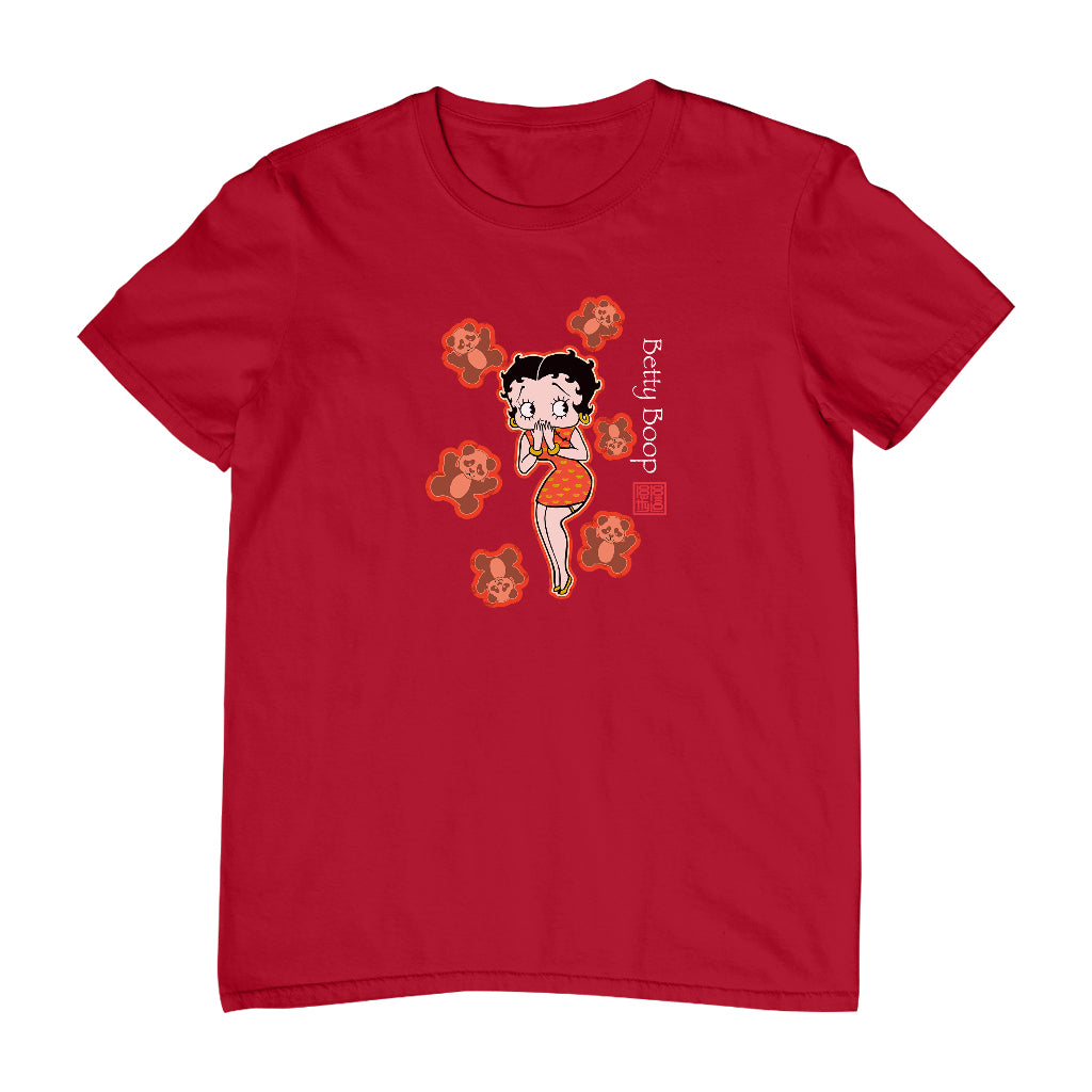 Betty Boop Red Chinese Dress with Pandas Men's T-Shirt