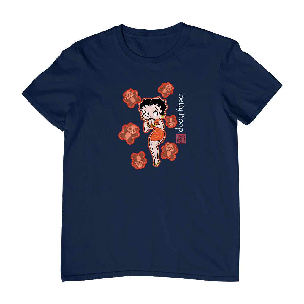 Betty Boop Red Chinese Dress with Pandas Men's T-Shirt