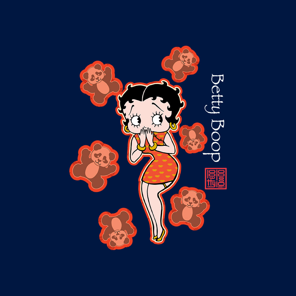 Betty Boop Red Chinese Dress with Pandas Kids T-Shirt