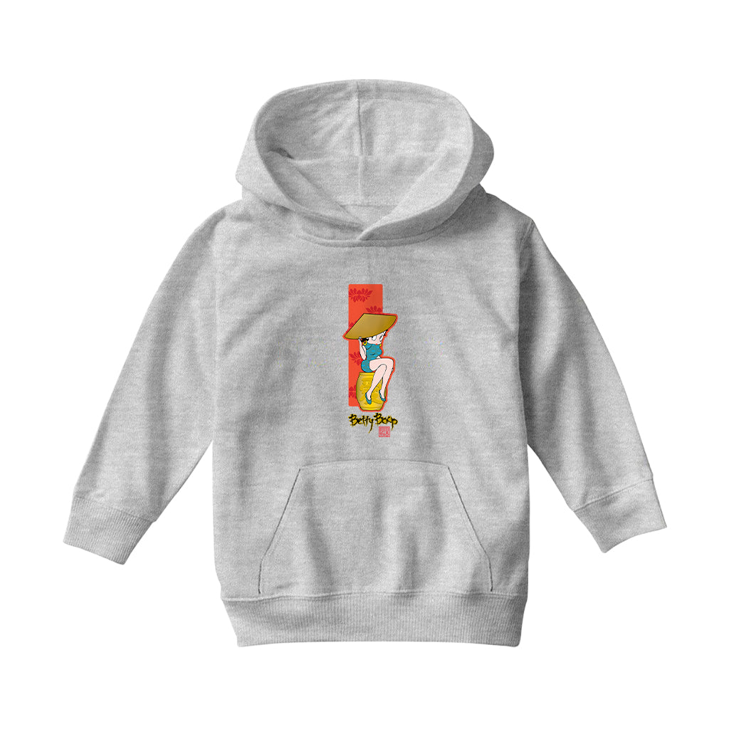Betty Boop Gold Love Character Barrel Kids Hooded Sweatshirt