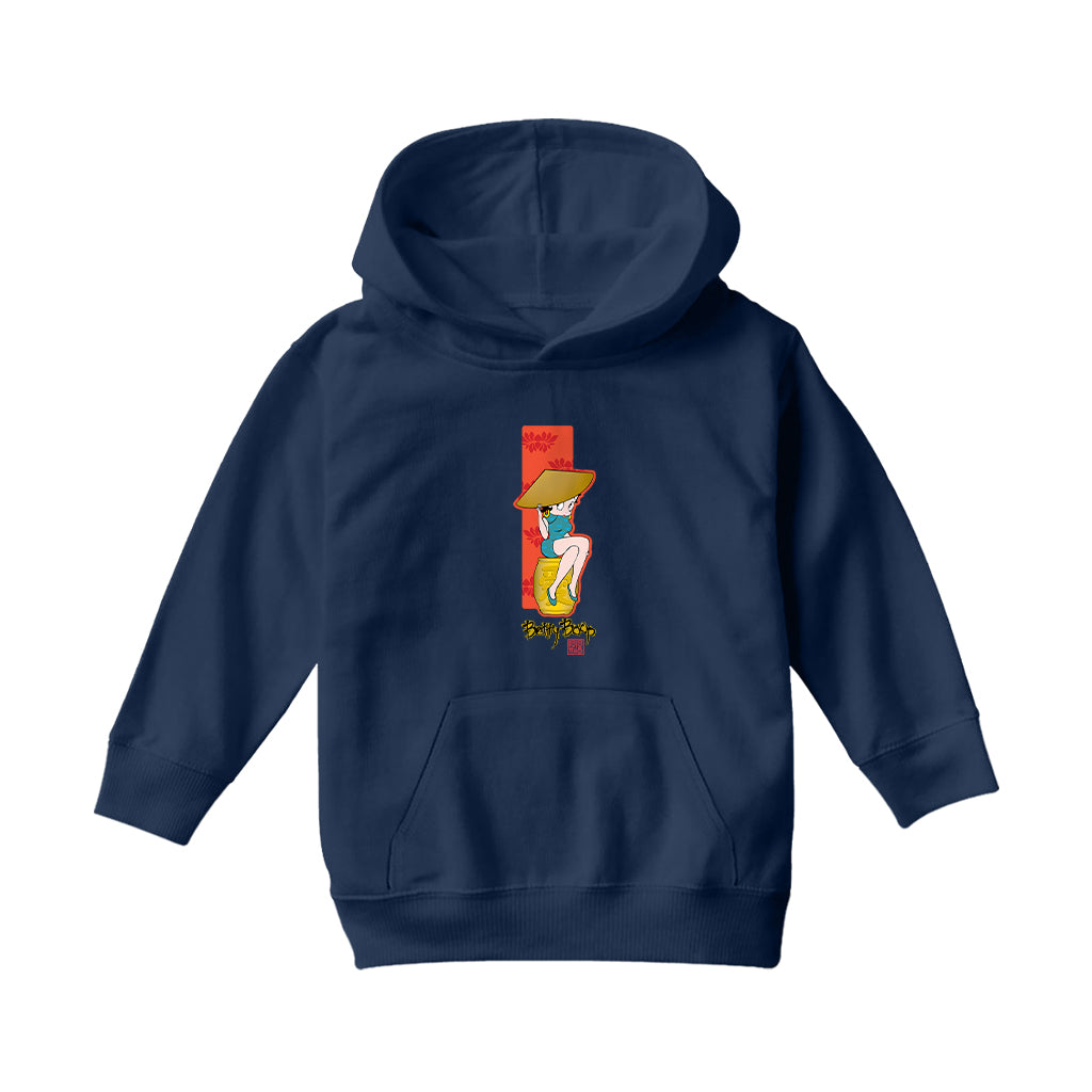 Betty Boop Gold Love Character Barrel Kids Hooded Sweatshirt
