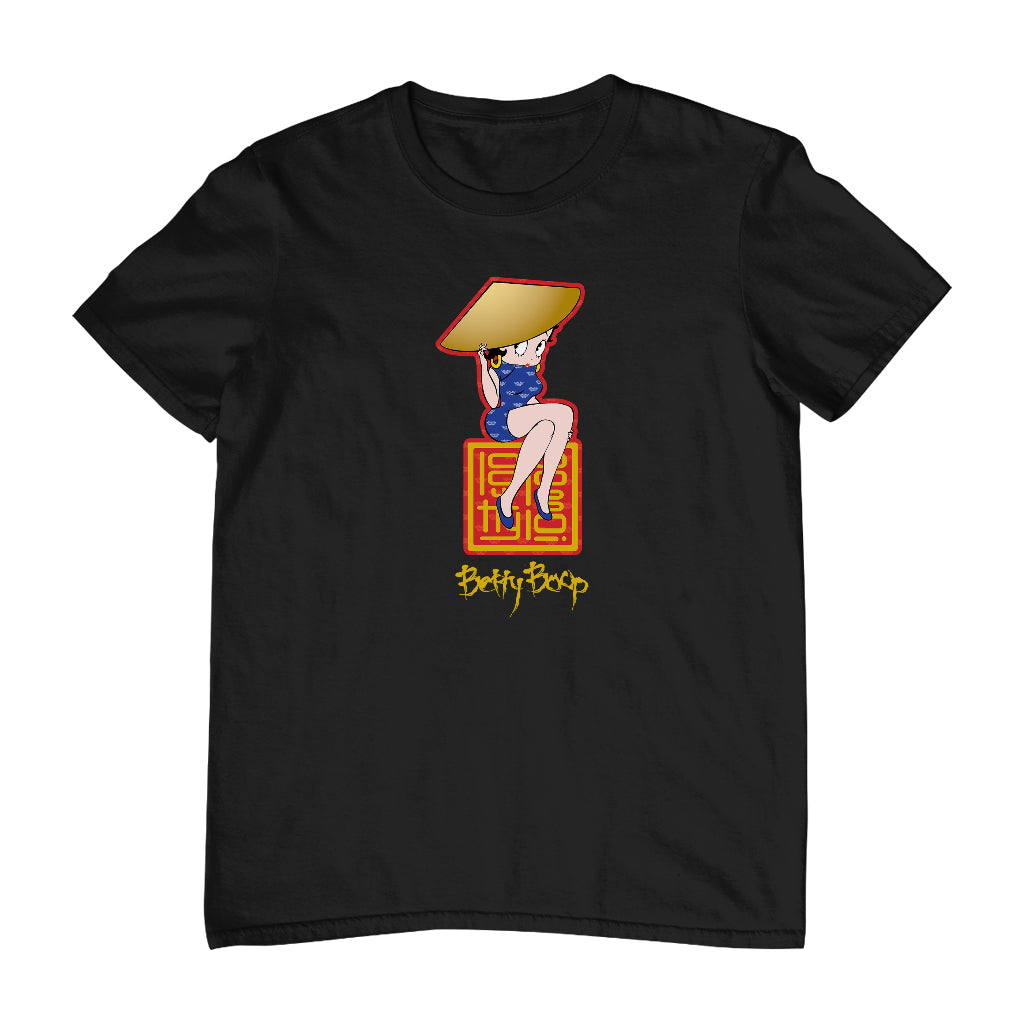 Betty Boop Betty Boop Asian Style Name Stamp Men's T-Shirt