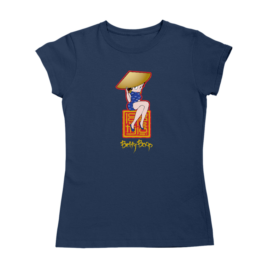 Betty Boop Betty Boop Asian Style Name Stamp Women's T-Shirt