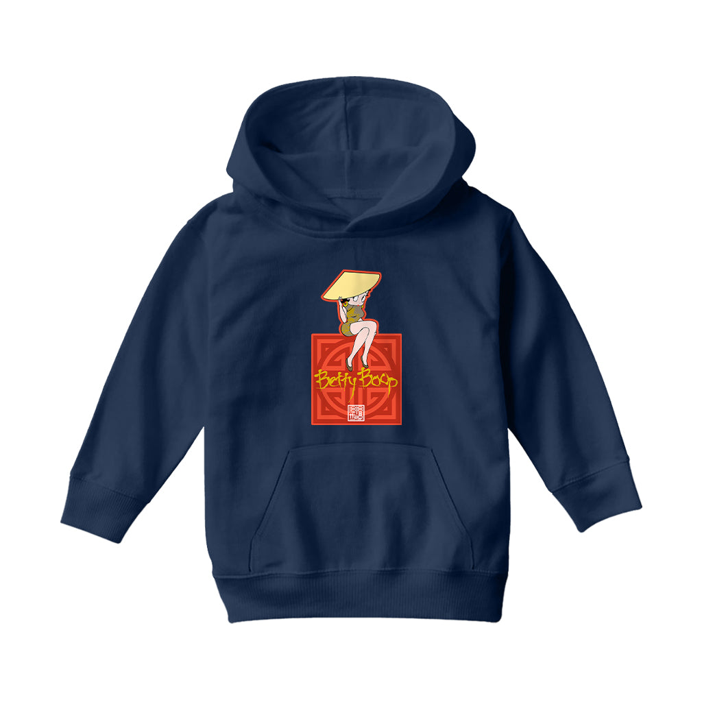 Betty Boop Betty in Dragon Dress with Hat Kids Hooded Sweatshirt