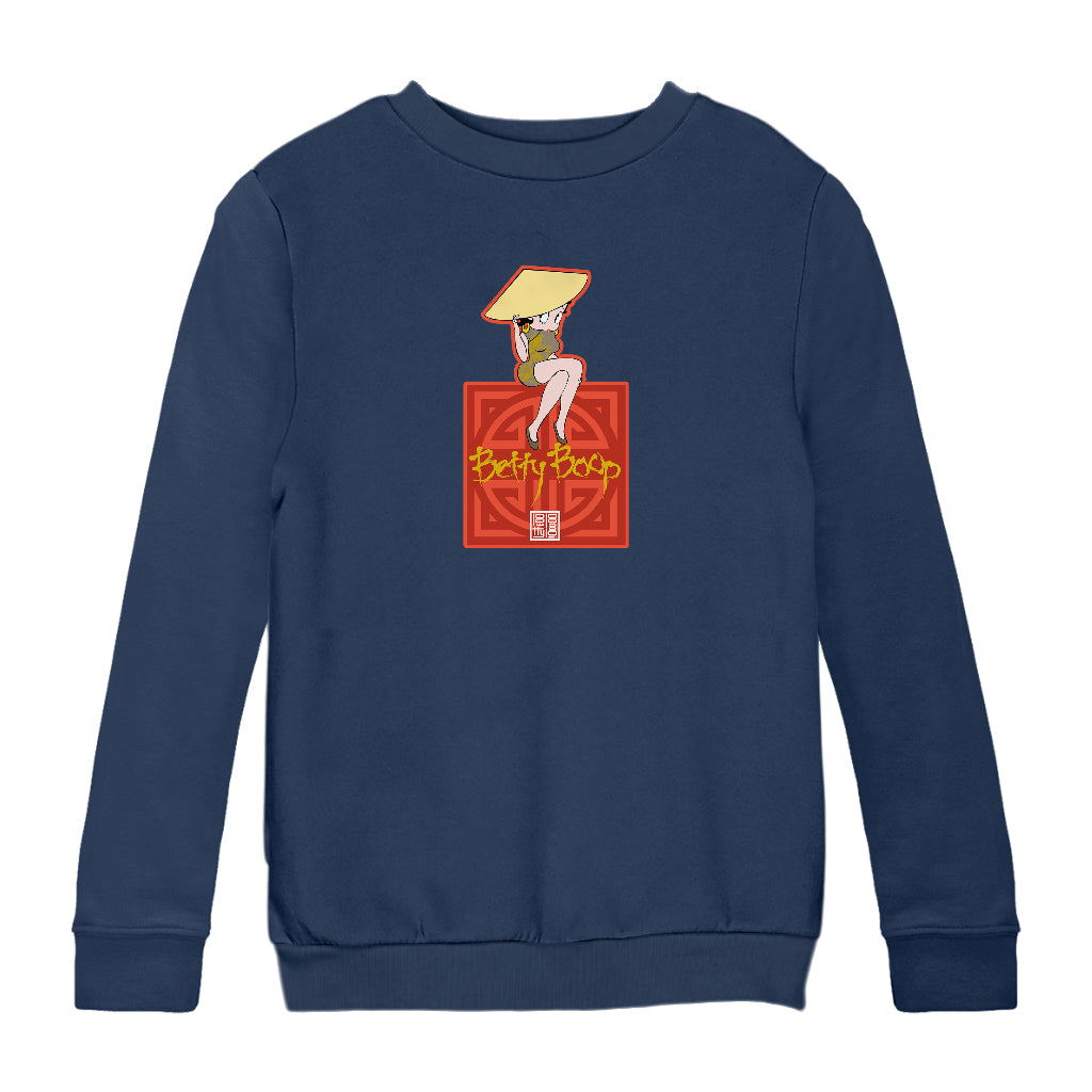 Betty Boop Betty in Dragon Dress with Hat Kids Sweatshirt