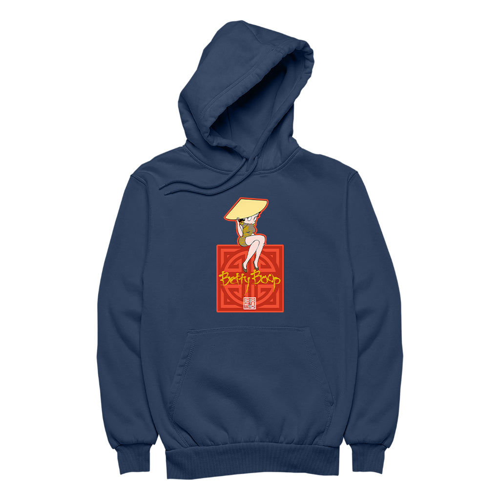 Betty Boop Betty in Dragon Dress with Hat Men's Hooded Sweatshirt