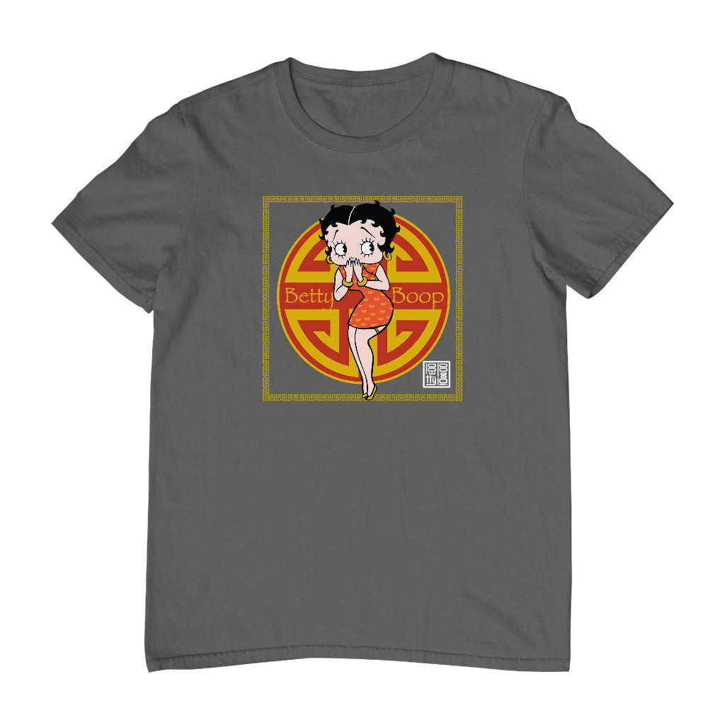 Betty Boop Betty with Chinese Longevity Symbol Men's T-Shirt