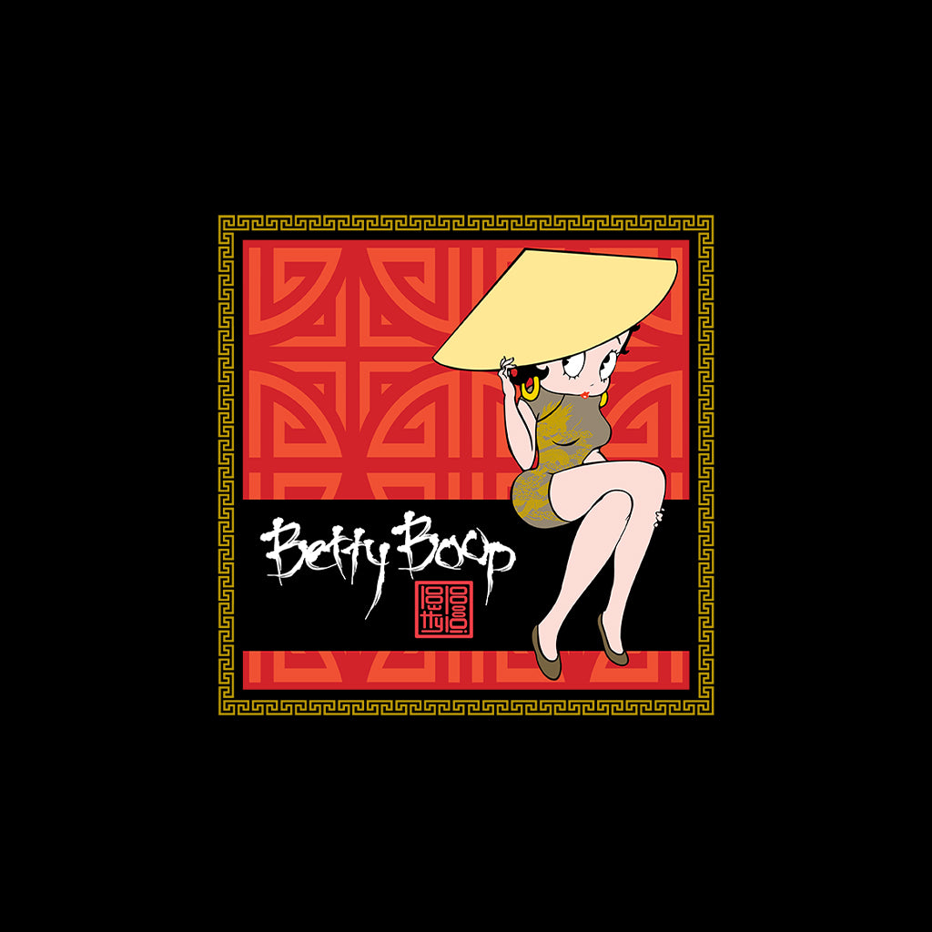 Betty Boop Longevity Symbol Pattern Kids Hooded Sweatshirt