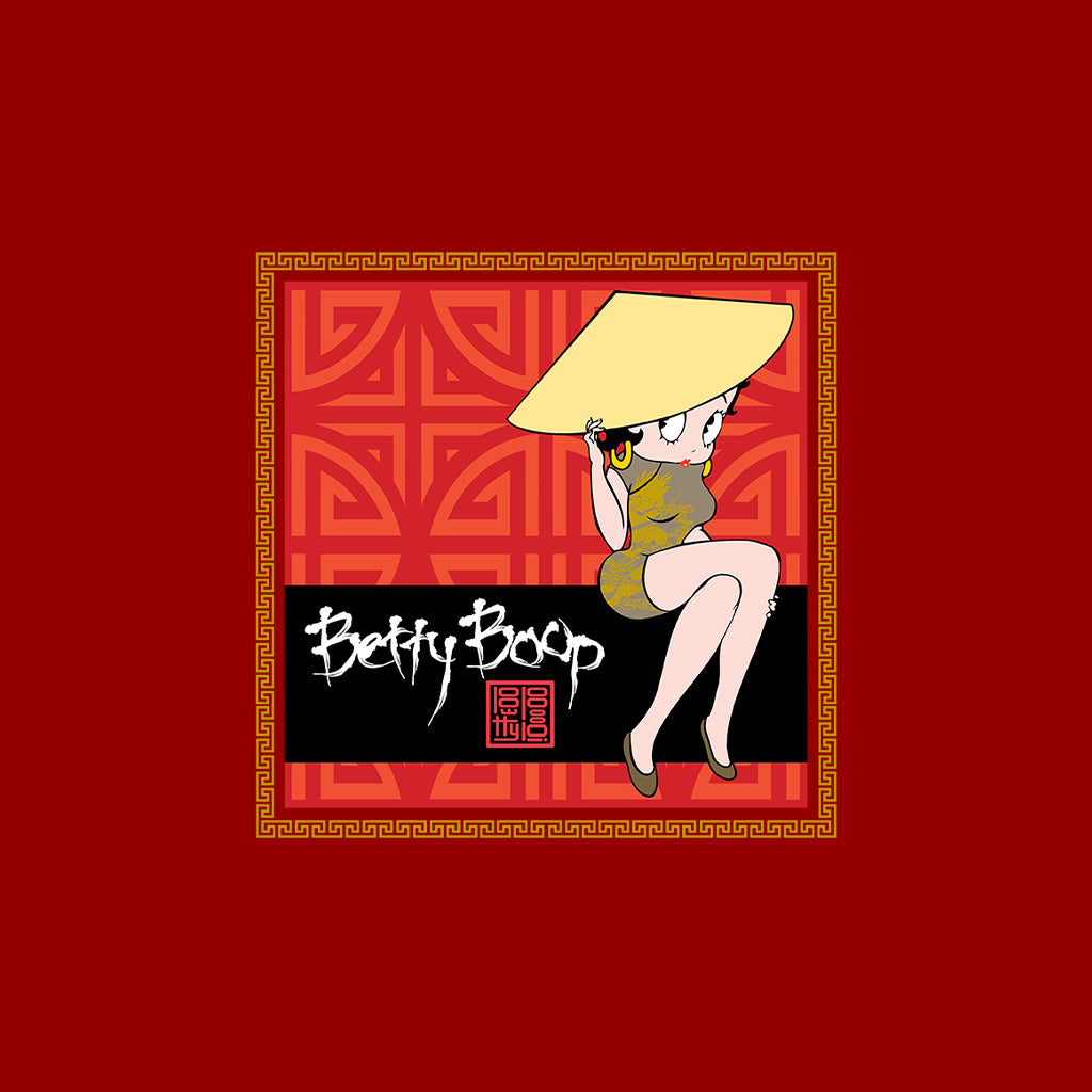 Betty Boop Longevity Symbol Pattern Kids Hooded Sweatshirt