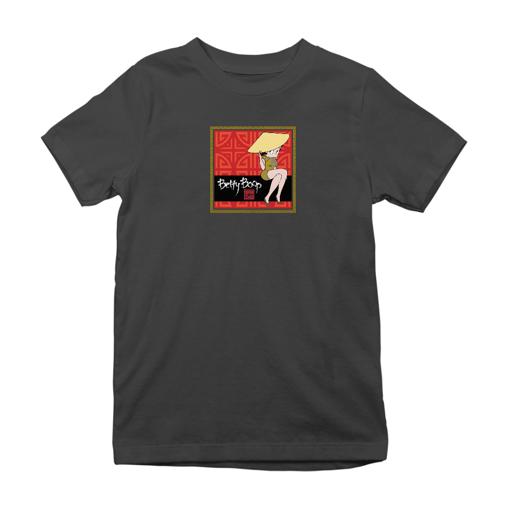 Betty Boop Longevity Symbol Pattern Kids T-Shirt