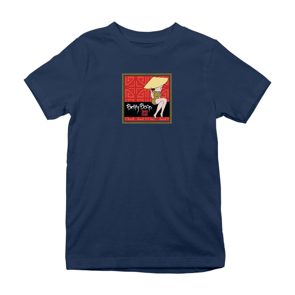 Betty Boop Longevity Symbol Pattern Kids T-Shirt