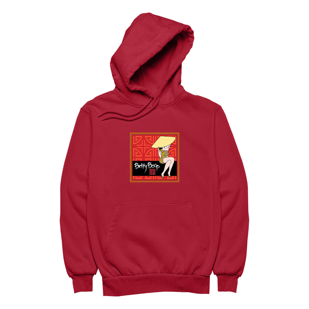 Betty Boop Longevity Symbol Pattern Men's Hooded Sweatshirt