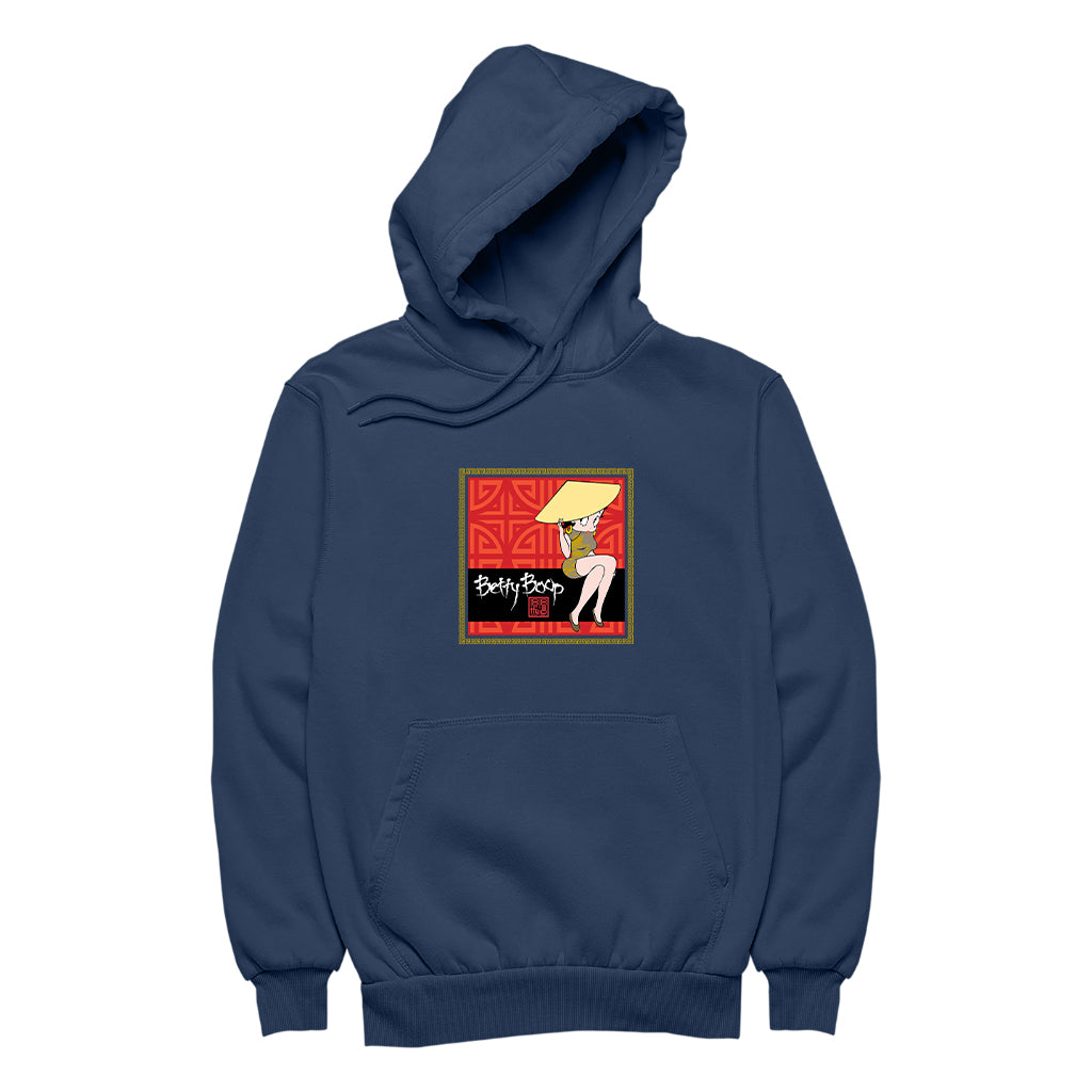 Betty Boop Longevity Symbol Pattern Men's Hooded Sweatshirt