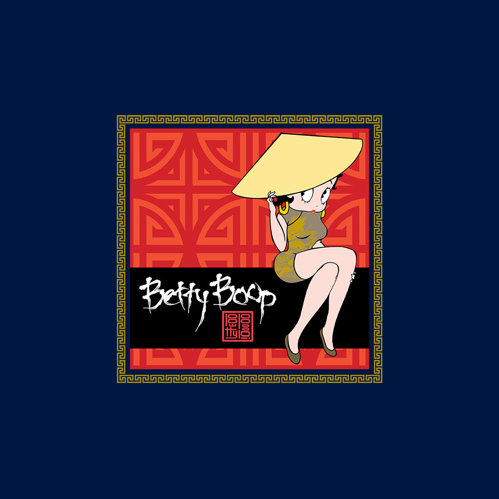 Betty Boop Longevity Symbol Pattern Kids Hooded Sweatshirt