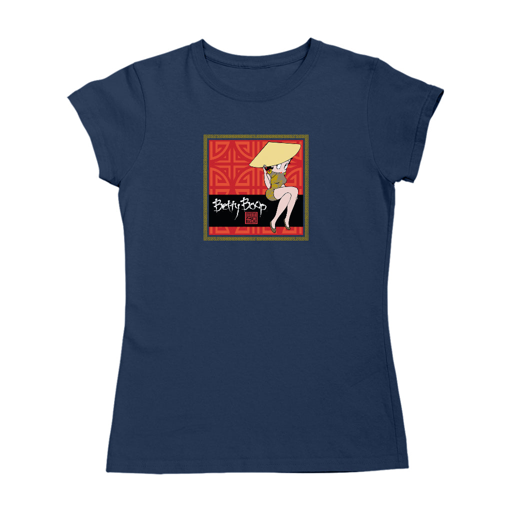 Betty Boop Longevity Symbol Pattern Women's T-Shirt