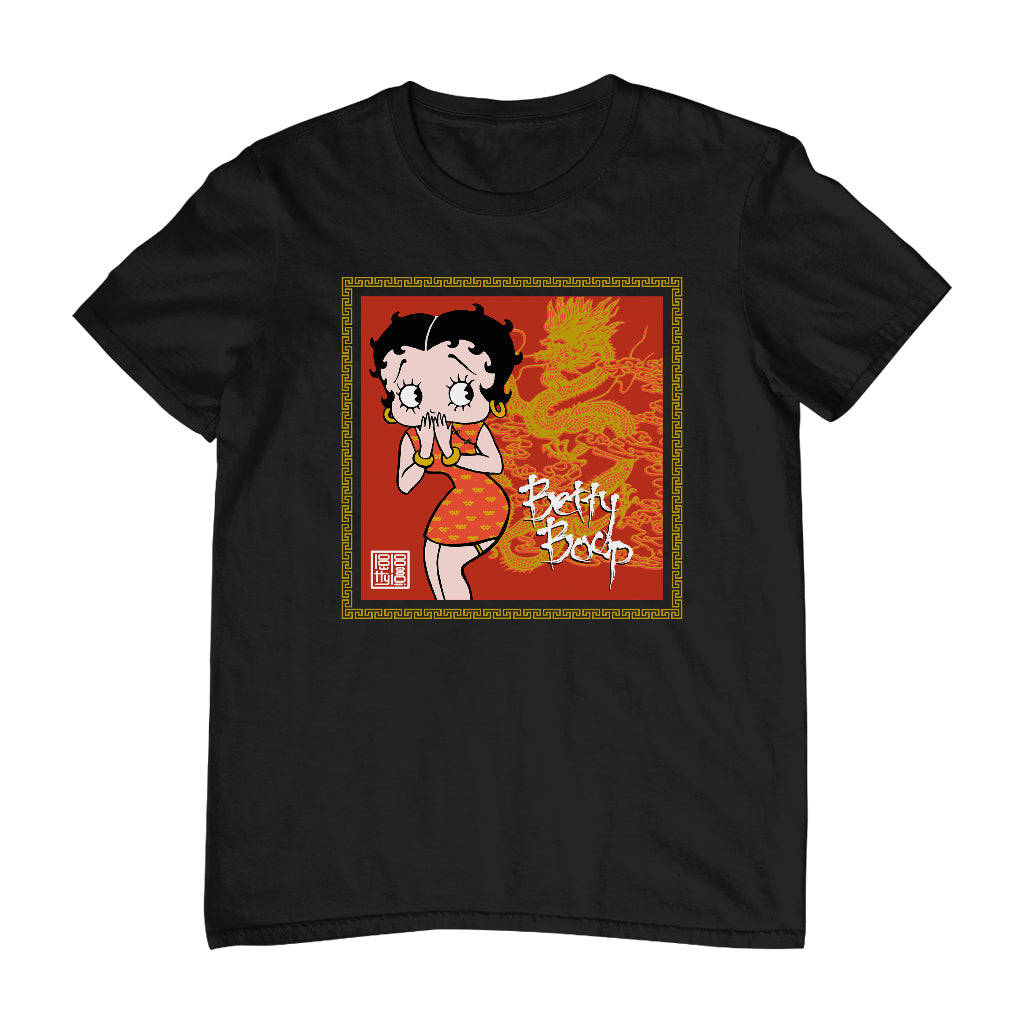 Betty Boop Dragon Background Men's T-Shirt