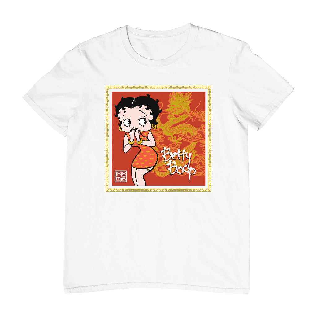 Betty Boop Dragon Background Men's T-Shirt