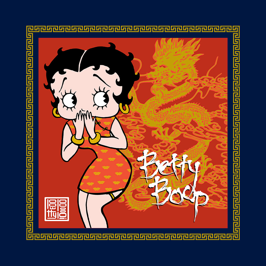 Betty Boop Dragon Background Kids Hooded Sweatshirt