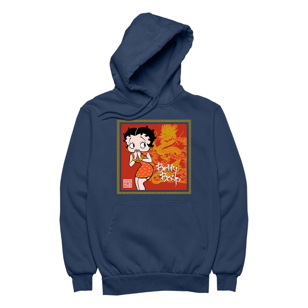 Betty Boop Dragon Background Women's Hooded Sweatshirt