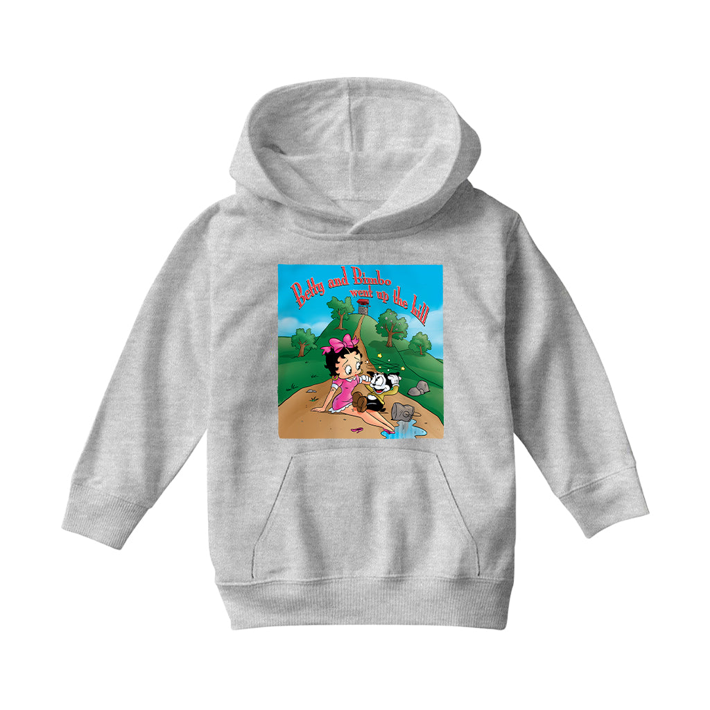 Betty Boop Betty and Bimbo Went Up The Hill Kids Hooded Sweatshirt