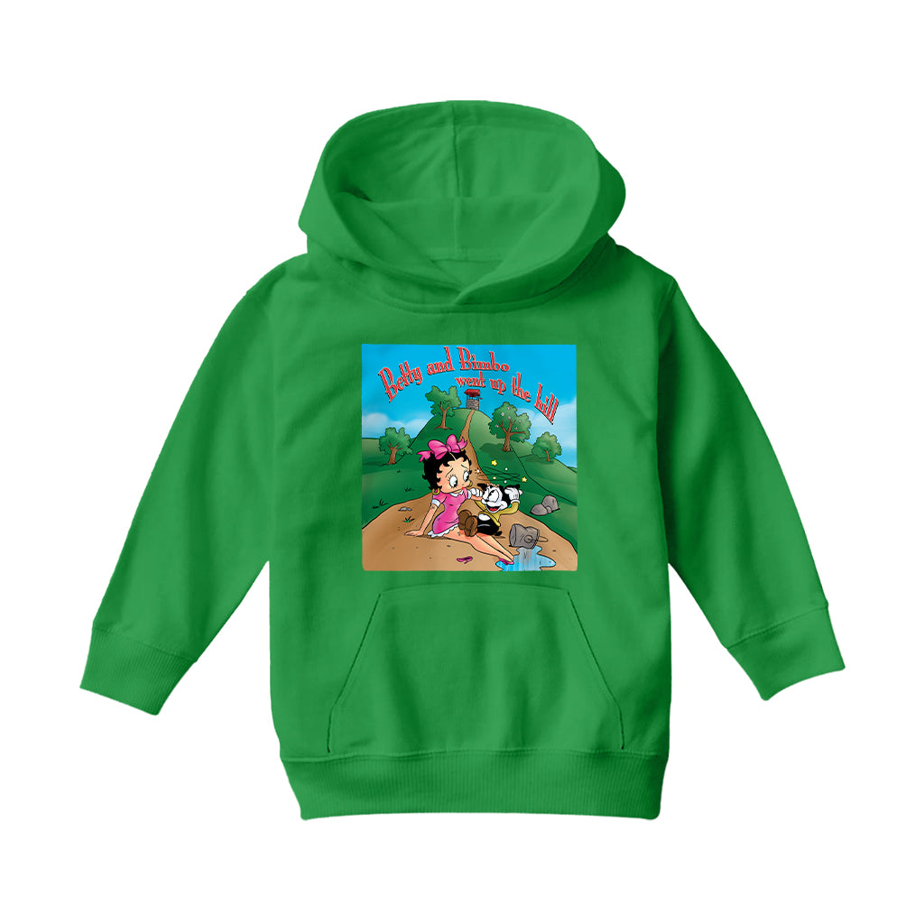 Betty Boop Betty and Bimbo Went Up The Hill Kids Hooded Sweatshirt