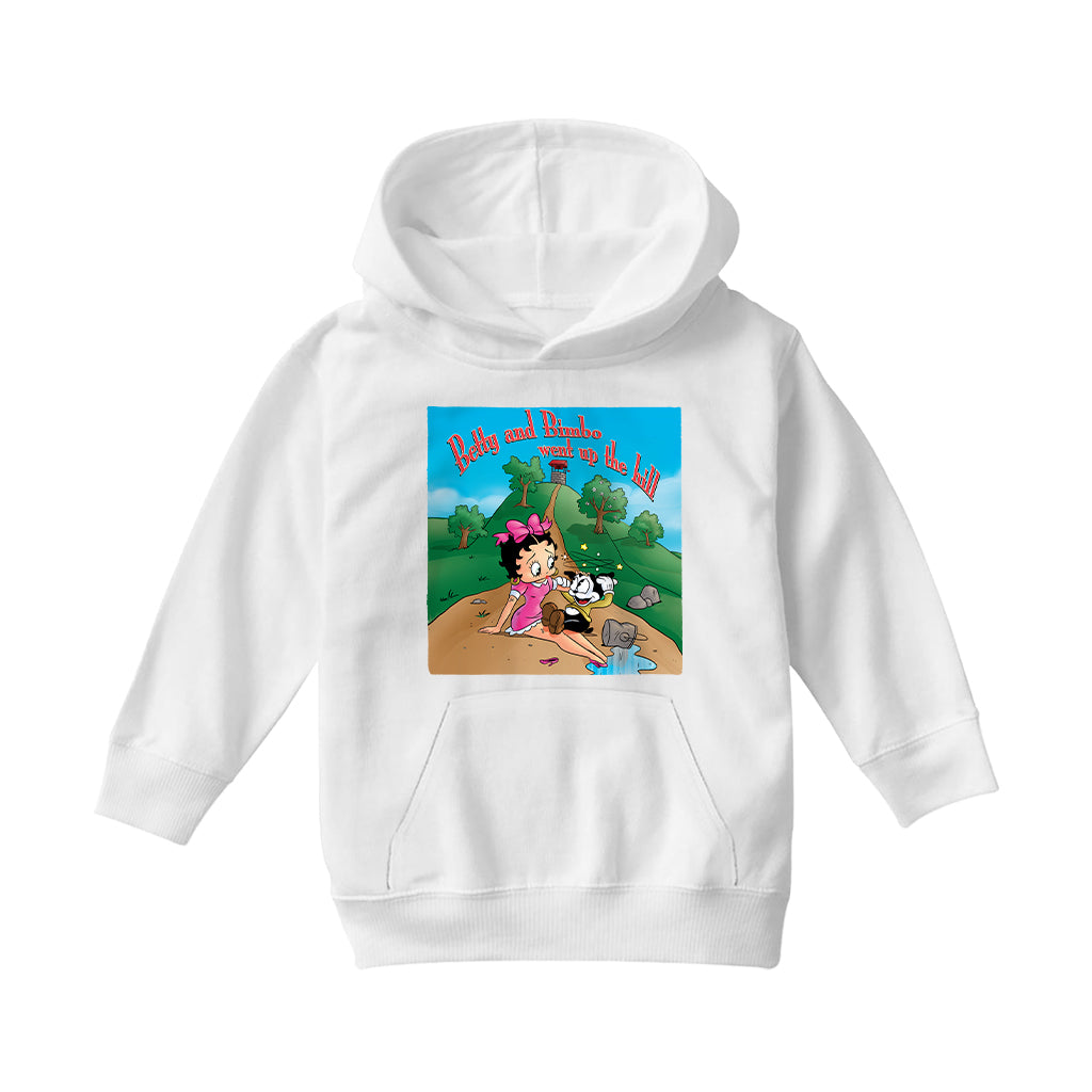 Betty Boop Betty and Bimbo Went Up The Hill Kids Hooded Sweatshirt