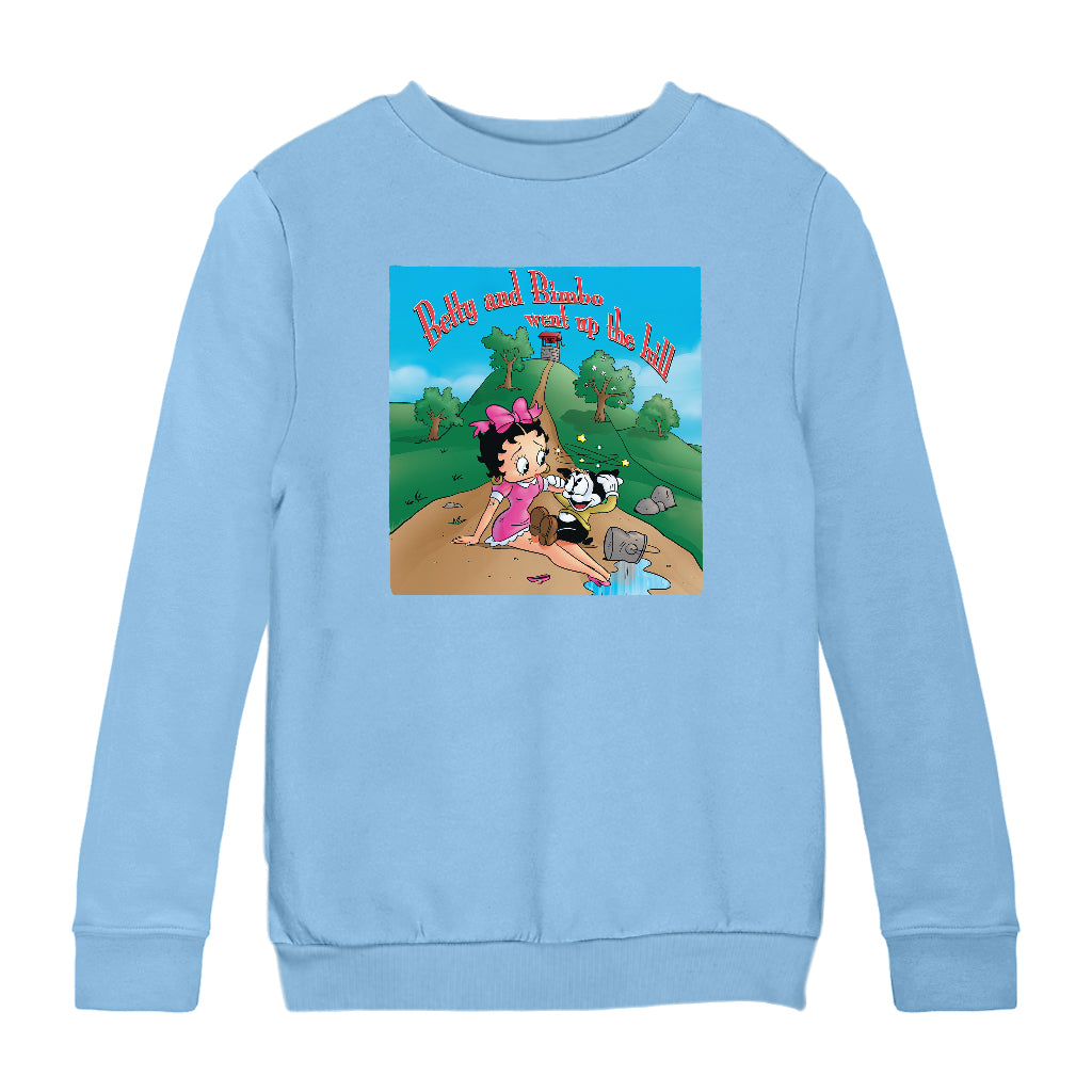 Betty Boop Betty and Bimbo Went Up The Hill Kids Sweatshirt