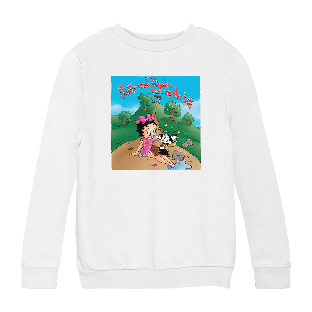 Betty Boop Betty and Bimbo Went Up The Hill Kids Sweatshirt